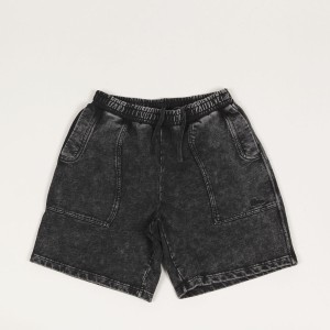 Dime Cyclone Terry Shorts Black Snow Wash
